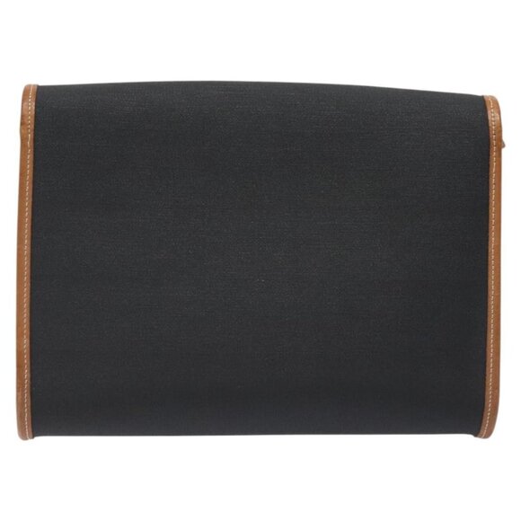 Christian Dior Shoulder Bag PVC Leather Black Gold Auth BA2862 - Picture 3 of 16